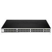 D-Link DGS-1210-52 48-Port 10/100/1000Base-T Managed Gigabit Ethernet Switch with 4 Gigabit SFP Ports Rack-Mountable