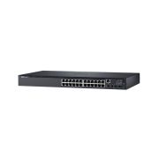 Dell 4605M N1524P 24 x RJ-45 Ports PoE+ 10/100/1000Base-T + 4 x SFP+ Ports Layer 2 Managed Rack-mountable Front-To-Back Airflow Stackable Gigabit Ethernet Network Switch