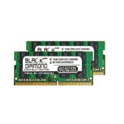 Black Diamond BD16GX22400MQO25 32GB Kit (2 x 16GB) DDR4-2400 MHz PC4-19200 non-ECC Unbuffered CL17 260-Pin SODIMM 1.2V 2Rx8 Memory Module
