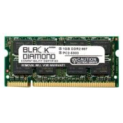 Black Diamond BD1G667MDN10 1GB DDR2-667 MHz PC2-5300 non-ECC Unbuffered CL5 200-Pin SODIMM 1.8V 2Rx8 Memory Module