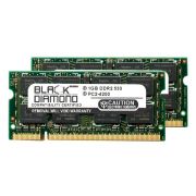 Black Diamond BD1GX2533MDN10 2GB Kit (2 x 1GB) DDR2-533 MHz PC2-4200 non-ECC Unbuffered CL4 200-Pin SODIMM 1.8V 2Rx8 Memory Module