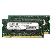 Black Diamond BD1GX2800MDN10 2GB Kit (2 x 1GB) DDR2-800 MHz PC2-6400 non-ECC Unbuffered CL6 200-Pin SODIMM 1.8V 2Rx8 Memory Module