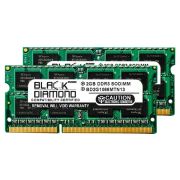 Black Diamond BD2GX21066MTN13 4GB Kit (2 x 2GB) DDR3-1066 MHz PC3-8500 non-ECC Unbuffered CL7 204-Pin SODIMM 1.2V 2Rx8 Memory Module