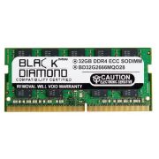 Black Diamond BD32G2666MQO28 32GB DDR4-2666 MHz PC4-21300 non-ECC Unbuffered CL19 260-Pin SODIMM 1.2V 2Rx8 Memory Module