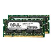 Black Diamond BD4GX2800MDN16 8GB Kit (2 x 4GB) DDR2-800 MHz PC2-6400 non-ECC Unbuffered CL6 200-Pin SODIMM 1.8V 2Rx8 Memory Module