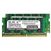 Black Diamond BD8GX22133MQO22 16GB Kit (2 x 8GB) DDR4-2133 MHz PC4-17000 non-ECC Unbuffered CL15 260-Pin SODIMM 1.2V 2Rx8 Memory Module