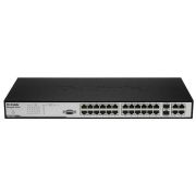 D-Link DES-3028 Managed 24-Port 10/100 Stackable Switch + 4 Gigabit Ports + 2 Combo SFP Slots