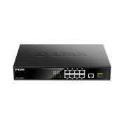 D-Link DGS-1010MP 8 x Gigabit PoE ports, 1 x Gigabit electrical port, 1 x Gigabit optical ports Switch