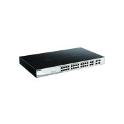 D-Link DGS-1210-24P 24-Port Gigabit PoE Smart Managed Switch with 4 SFP Ports (12 x PoE Ports), 193 W Power Budget, Enhanced L2 Switching and Security
