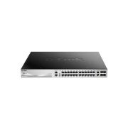 D-Link DGS-3130-30PS/SI 24 x Ports PoE 1GBase-T + 2 x Ports 10GbE RJ-45 + 4 x Ports SFP+ Layer 3 Managed 1U Rack-Mountable Stackable Gigabit Ethernet Network Switch