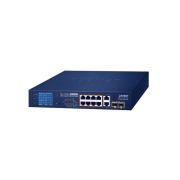 Planet FGSD-1022VHP 8 x Ports PoE+ 10/100Base-TX + 2 x Ports 1GbE RJ-45 Combo + 2 x Ports SFP+ Combo Desktop Network Switch