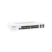 Fortinet FS-124E FortiSwitch 100 Series 12 x RJ-45 Ports PoE+ 1000Base-T + 12 x RJ-45 Ports 1000Base-T + 4 x SFP Ports 1U Rack-mountable Layer 2 Managed Gigabit Ethernet Network Switch