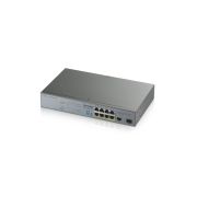 ZyXEL GS1300-10HP 8 x Ports PoE+ 10/100/1000Base-T + 2 x SFP Ports Layer 2 Managed 1U Rack-mountable Gigabit Ethernet Network Switch