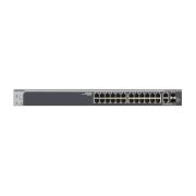 Netgear GS728TX Prostate S3300-28X 24 x RJ-45 Ports 10/100/1000Base-T + 2 x Copper SFP+ Ports + 2 x SFP+ Ports Layer 3 Managed Gigabit Ethernet Network Switch