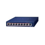 Planet GSD-908HP 8 x Ports PoE+ 10/100/1000Base-T + 1 x Port 1GbE RJ-45 Desktop Gigabit Ethernet Switch