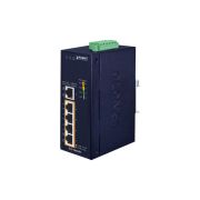 Planet IGS-504HPT 4 x Ports PoE+ 10/100/1000Base-T + 1 x Port 1GbE RJ-45 Rail-Mountable Gigabit Ethernet Industrial Switch
