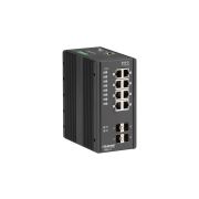 Black Box LIE1014A LIE1000 Series 8 x Ports 1000Base-T PoE+ + 4 x Ports 1000Base-X SFP Layer 2 Gigabit Ethernet Extreme Temperature Switch