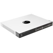 Linksys SFE2000P Small Business 24 x RJ-45 Ports PoE 10/100Base-TX + 4 x Ports 1000Base-T + 2 x Ports Shared Combo SFP (mini-GBIC) Layer 3 Managed Rack-Mountable Fast Ethernet Network Switch