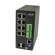 Transition Networks SISPM1040-582-LRT 8-Port 10/100/1000Base-T / 1000Base-X PoE++ SFP (mini-GBIC) Layer 4 Wall-Mountable Ethernet Switch