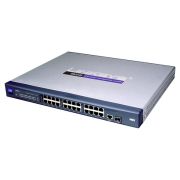 Linksys SR224G Catalyst 24 x RJ-45 Ports 10/100Base-TX + 2 x SFP mini-GBIC Ports Layer 2 Managed 1U Rack-Mountable Gigabit Ethernet Network Switch
