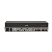 Dell 0TD064 PowerEdge 2160AS 16 x Ports RJ-45 + 2 x Ports VGA + 1 x Port BD-9 Male KVM Console Switch