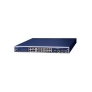 Planet WGSW-24040HP4 24 x Ports PoE+ 10/100/1000Base-T + 4 x Ports RJ-45/SFP Combo Layer 2 Managed 1U Rack-Mountable Gigabit Ethernet Switch